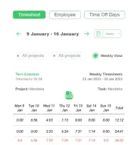 Timesheet reports for your work